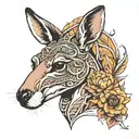 kangaroo tattoo design idea