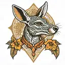 kangaroo tattoo design idea