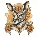 kangaroo tattoo design idea