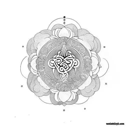 OM MANI PADME HUM tattoo design idea