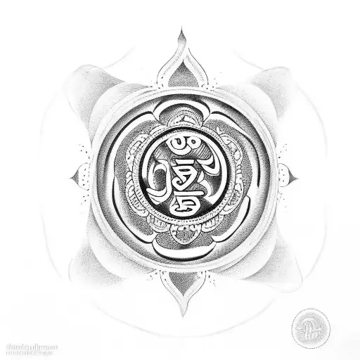 OM MANI PADME HUM tattoo design idea
