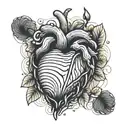 heart made from fingerprint  tattoo design idea