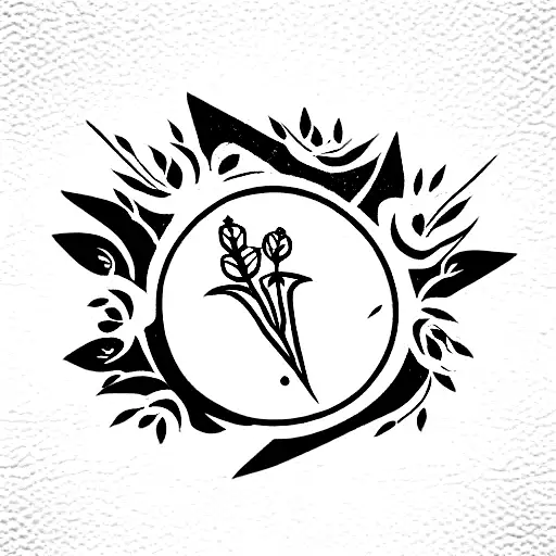 floral tattoo blazing with lightning for right hand flowing unto the shoulder tattoo design idea