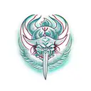 devil tail that spells out Stephanie and has a devils pitchfork tattoo design idea