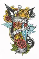 lightning and 999 juice wrld tattoo design idea