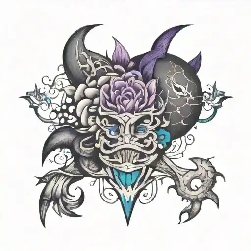 333, 3den, colors for epilepsy and autism and adhd, one color each in each 3  tattoo design idea