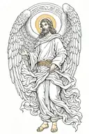 Biblical Angel tattoo design idea