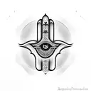 Hamsa Symbol tattoo design idea
