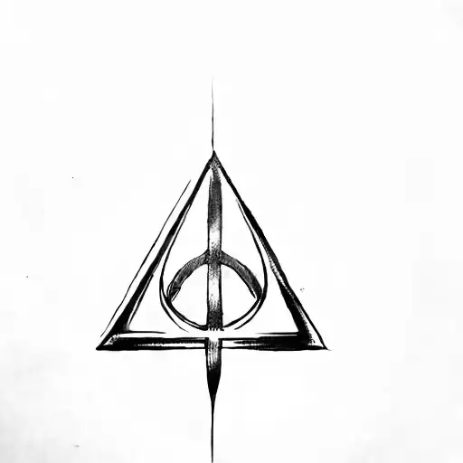 harry potter's deathly hallows  tattoo design idea
