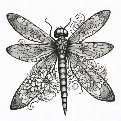 dragonfly mandala design incorporating tattoo design idea