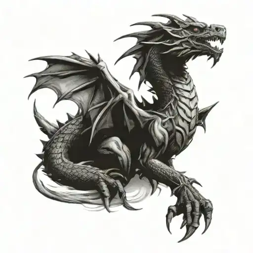 Skyrim dragon tattoo design idea
