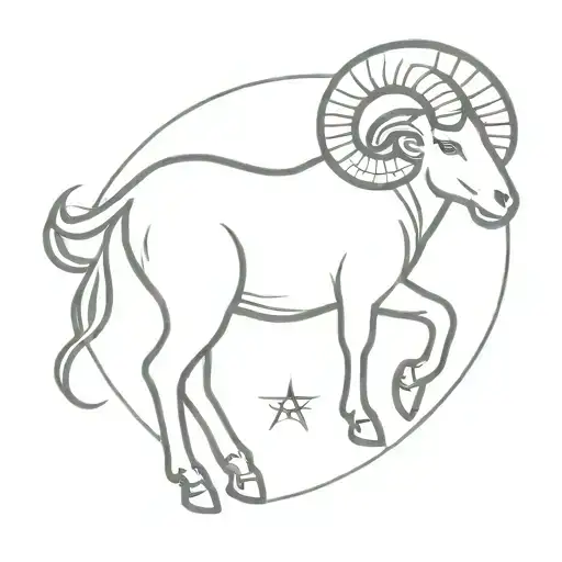 Aries zodiac sign tattoo design idea