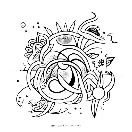 lua e sol tattoo design idea