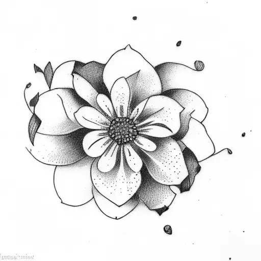 January, march, august, November, and December birth flowers  tattoo design idea