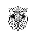 royal shield with scratch marks tattoo design idea