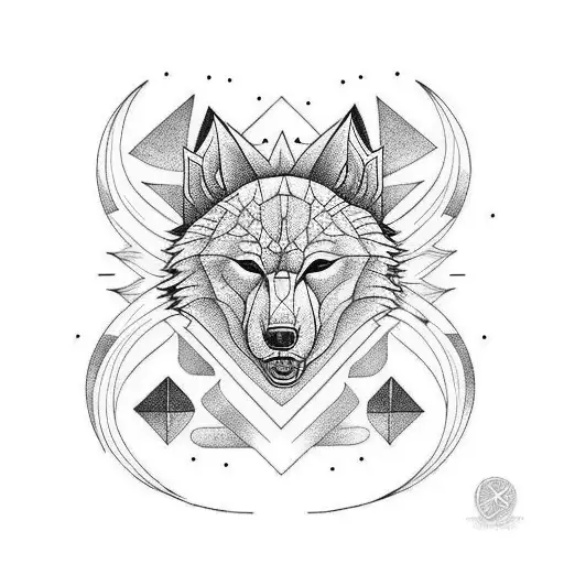 hati and skoll for both arms, everyone chasing the sun and the moon tattoo design idea