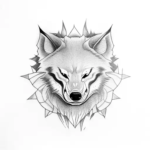 hati and skoll tattoo design idea