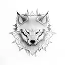 hati and skoll tattoo design idea