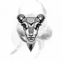 rams head  tattoo design idea