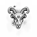 rams head  tattoo design idea