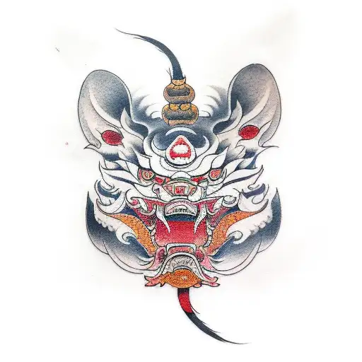 fudog tattoo design idea