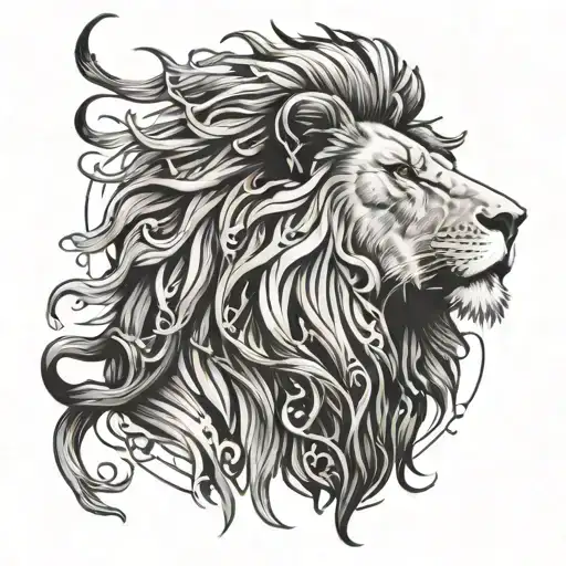 lion of judah tattoo design idea
