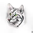 realistic hellcat logo tattoo design idea