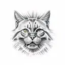 realistic hellcat logo tattoo design idea