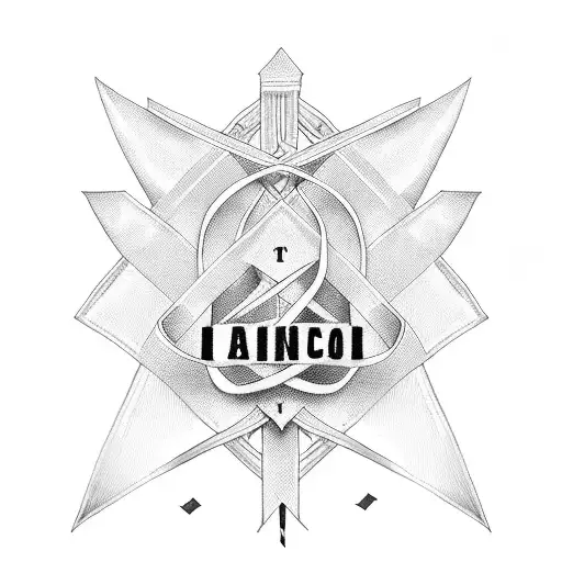 cancer ribbon with the date January 17th, 2022 in roman numerals tattoo design idea