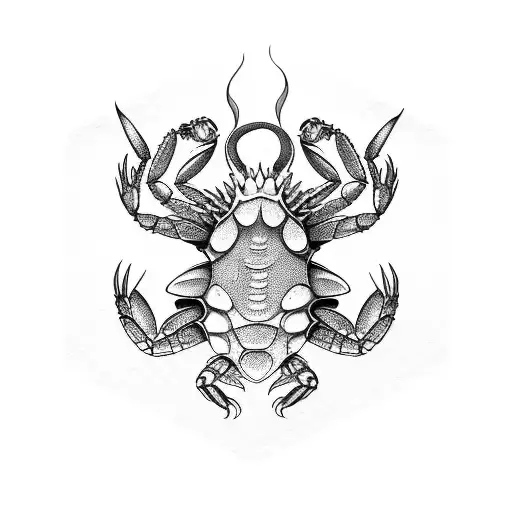 Attractive Crab Tattoo Design - Tattoos Designs
