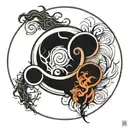 enso circle tattoo design idea