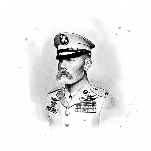 Army Veteran Rest in Peace tattoo design idea