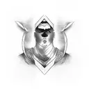 chest tattoo of the greek god perseidon tattoo design idea