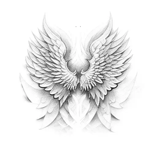 A magical paintbrush with wings tattoo design idea