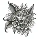 fool in love tattoo design idea
