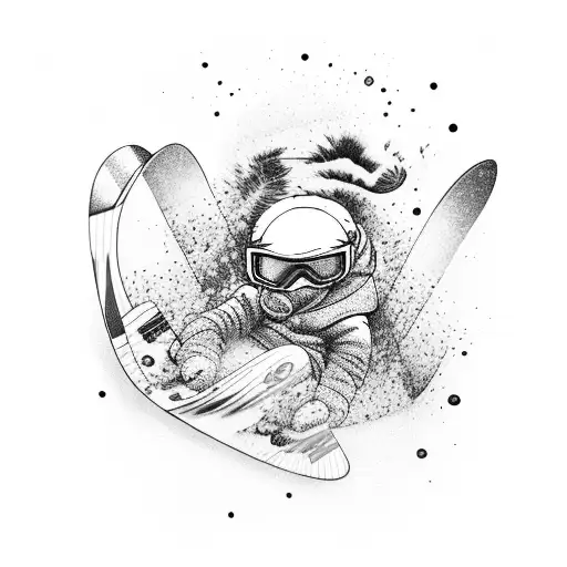 snowboarding tattoo design idea