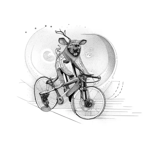 bicicleta mtb tattoo design idea