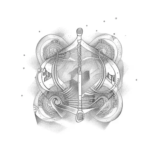 clave de fa bajo  y bicicleta mtb tattoo design idea