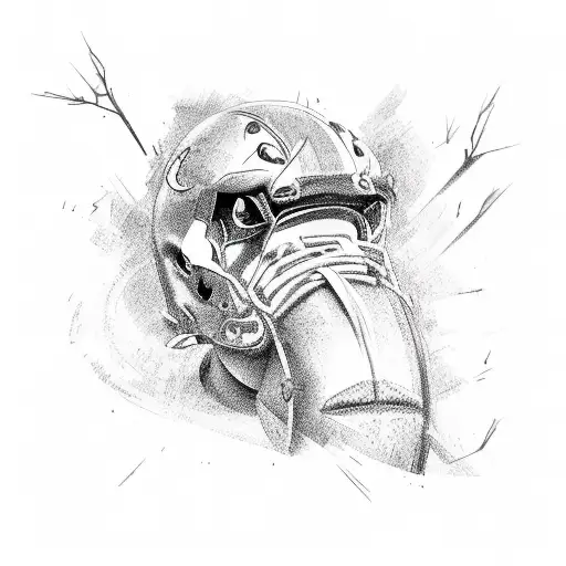 footbal tattoo design idea