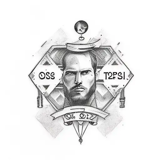 a tattoo with the name "OS TOPS 123" that represe tattoo design idea