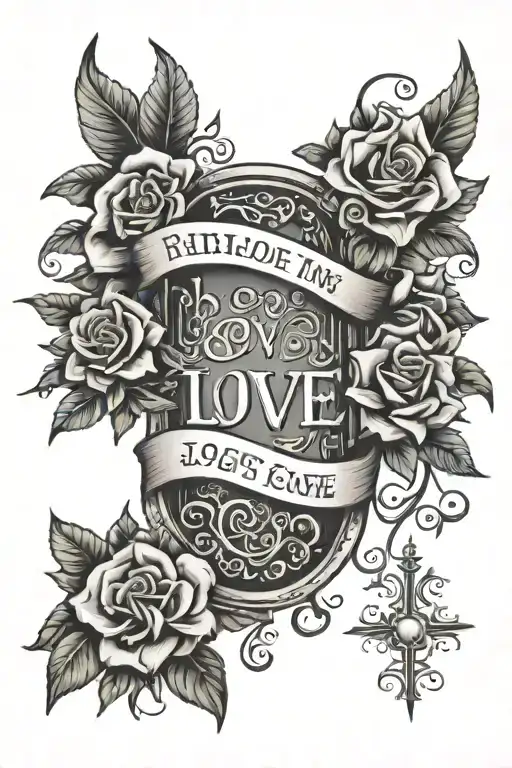 bible verse for love ones tattoo design idea