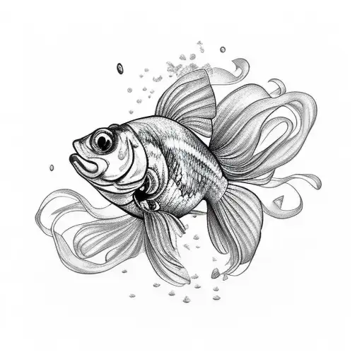 goldfish tattoo design idea