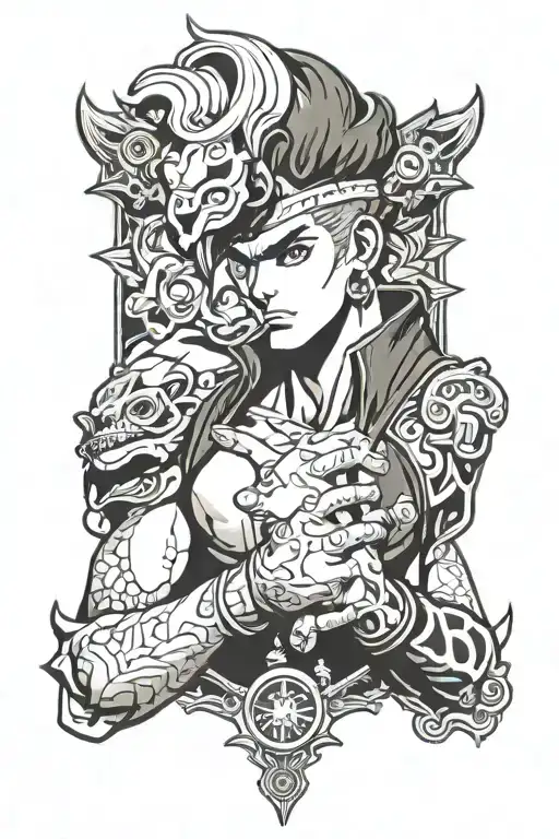 jojo bizarre adventure tattoo design idea
