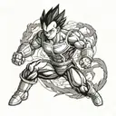 vegeta tattoo design idea