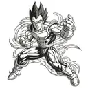 vegeta tattoo design idea