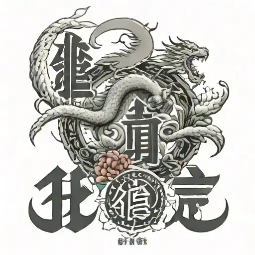 china freedom Alphabet tattoo design idea