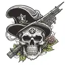 combat, skull, 35th CAB, army, 21 years tattoo design idea
