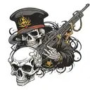 combat, skull, 35th CAB, army, 21 years tattoo design idea