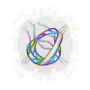 Create an 2d tattoo that features a DNA strand made of metallic and neon-colored circuitry lines. The DNA strand should  tattoo design idea