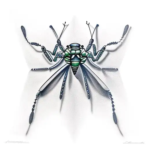 mantis tattoo design idea